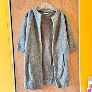 Madewell Wool Blend Cardigan Jacket - Grey - Size Small